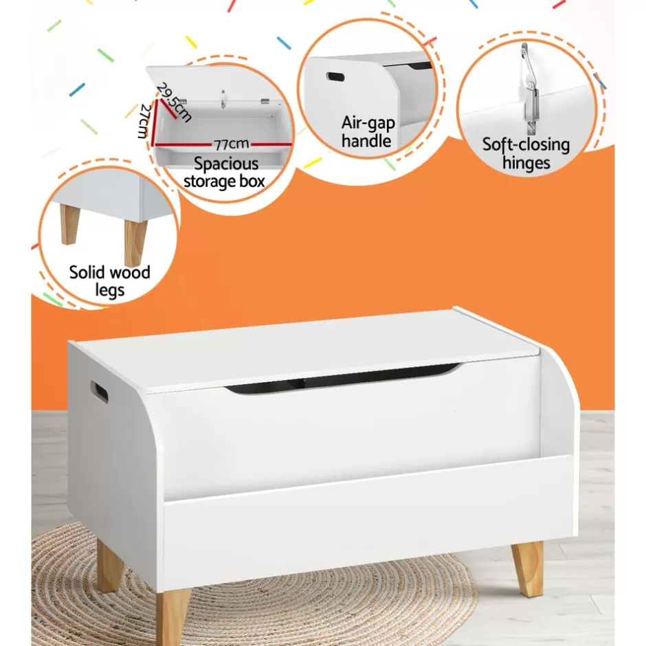 Fashion Baby Direct Keezi Kids Toy Box Bookshelf Storage Children Room Bookcase Organiser Display