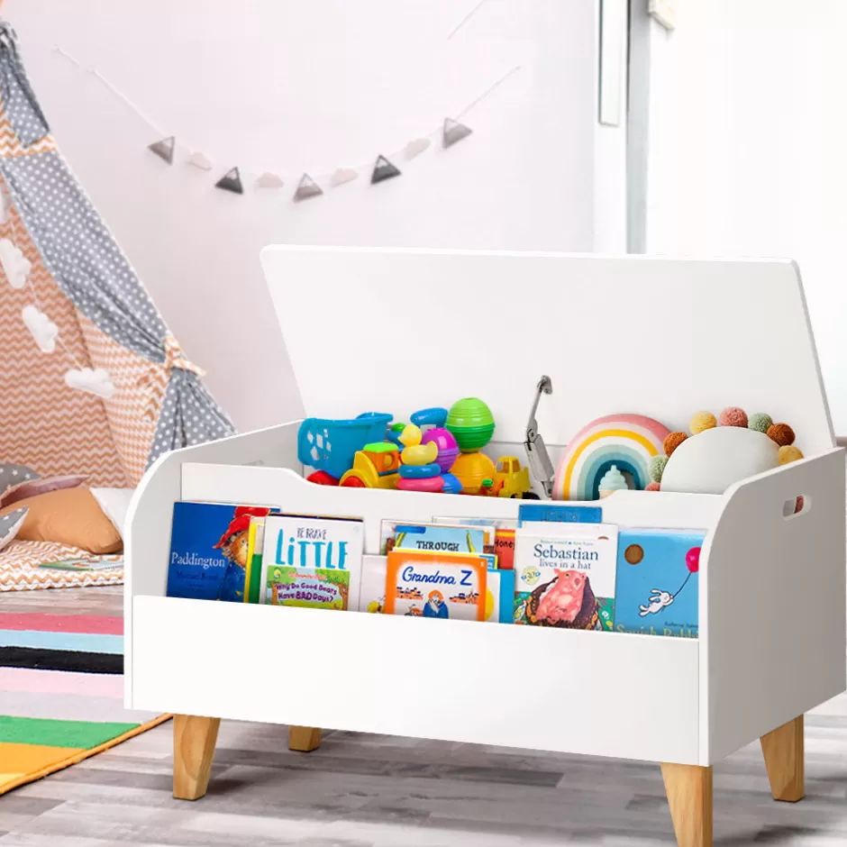 Fashion Baby Direct Keezi Kids Toy Box Bookshelf Storage Children Room Bookcase Organiser Display