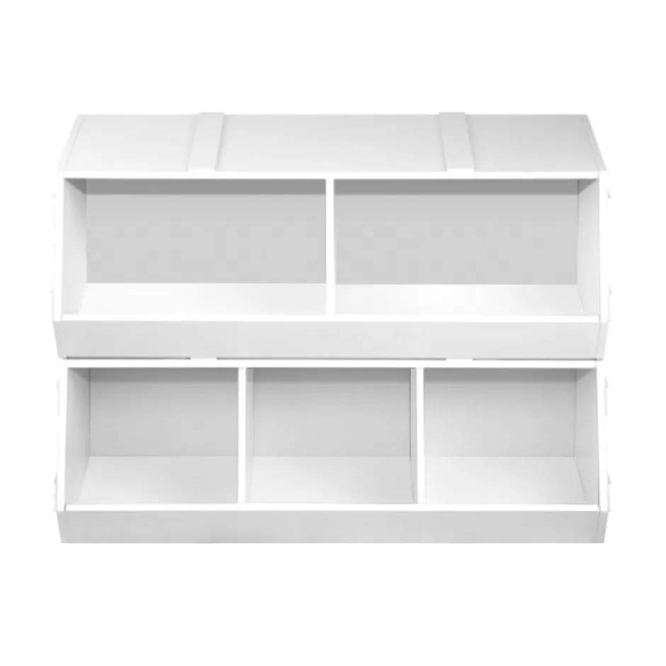 New Baby Direct Keezi Kids Toy Box Stackable Bookshelf Storage Organiser Bookcase Shelf
