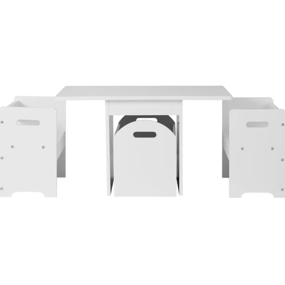 Outlet Baby Direct Keezi 3PCS Kids Table Chairs Hidden Storage Box Toy Activity Multi-function Desk