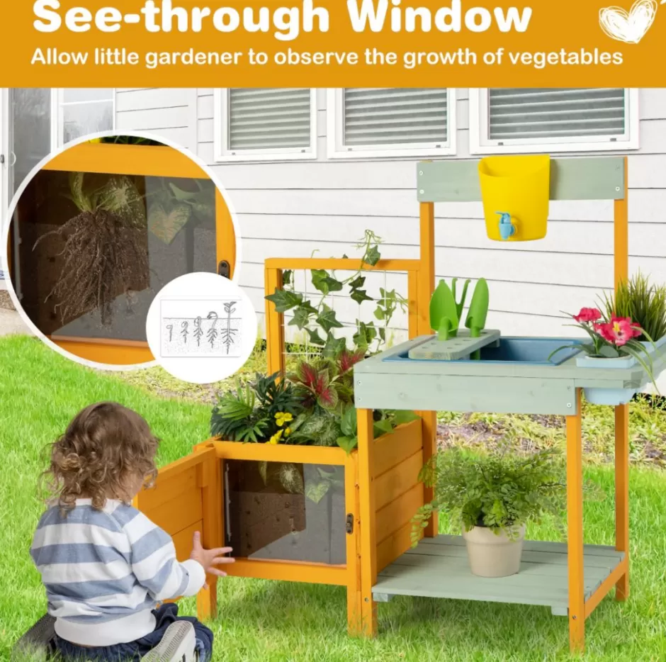 Discount Baby Direct Kids Outdoor Potting Bench Mud Playset with Planter Box