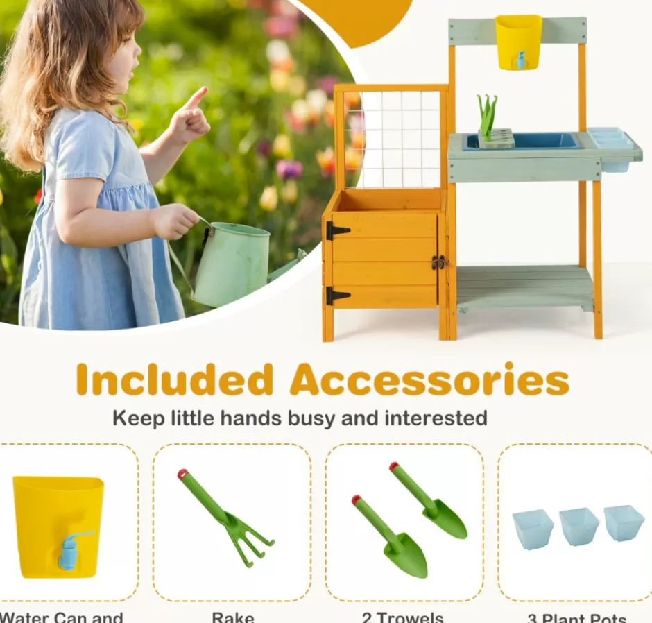 Discount Baby Direct Kids Outdoor Potting Bench Mud Playset with Planter Box
