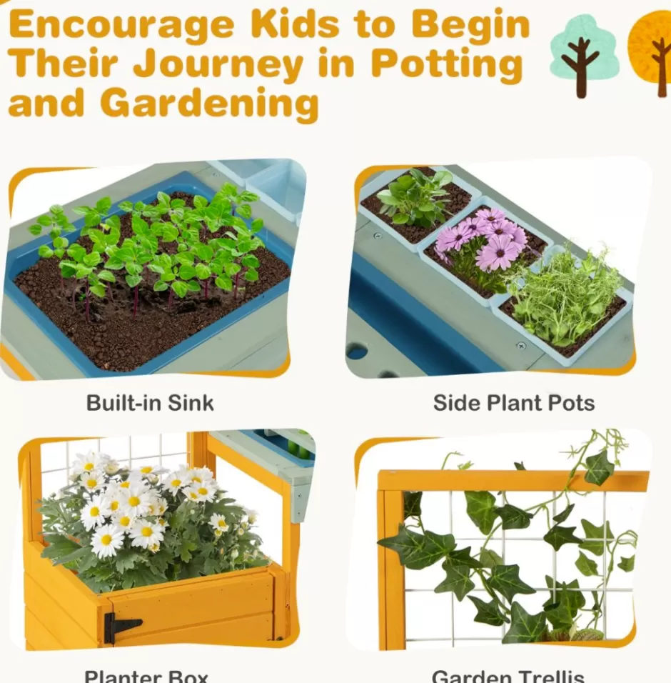 Discount Baby Direct Kids Outdoor Potting Bench Mud Playset with Planter Box