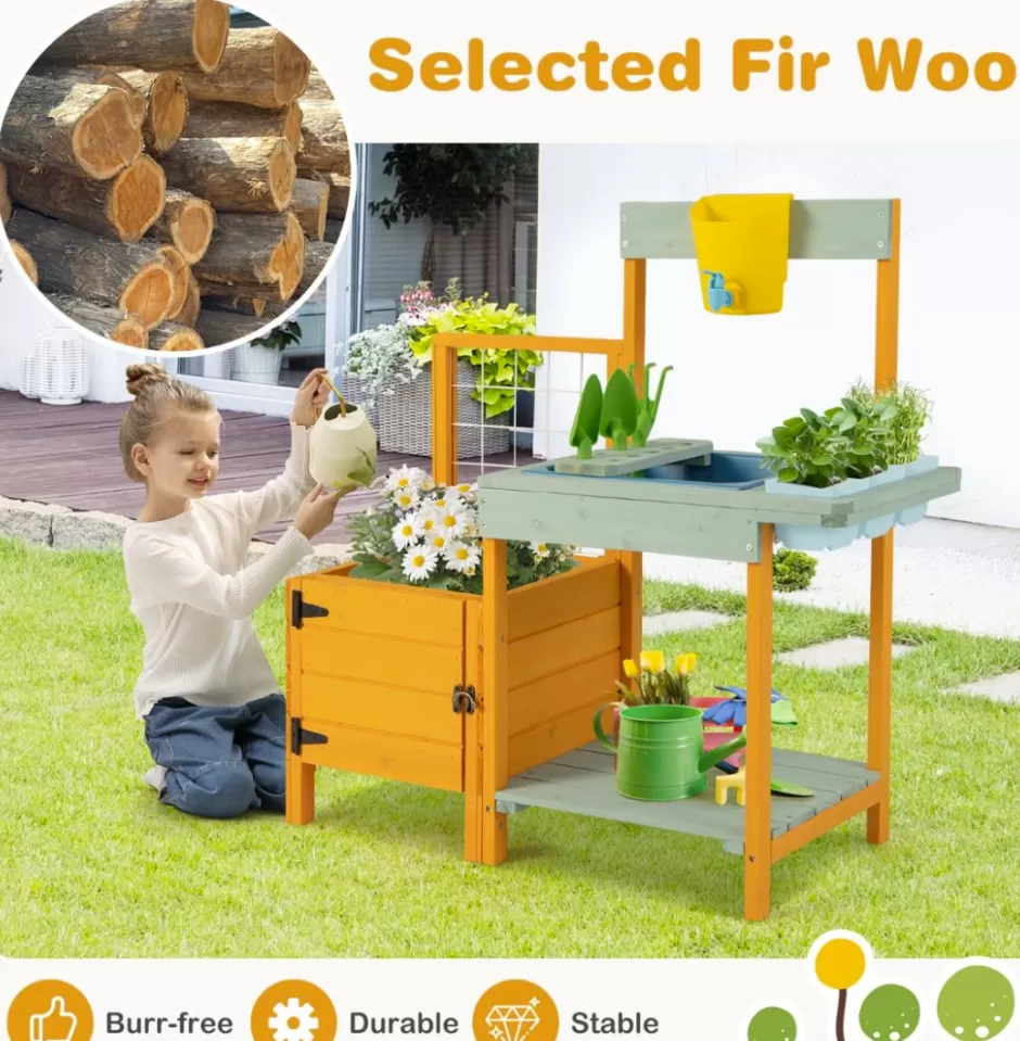 Discount Baby Direct Kids Outdoor Potting Bench Mud Playset with Planter Box