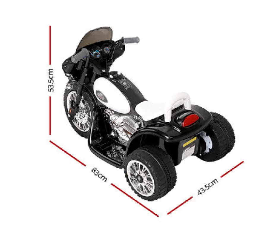 Store Baby Direct Kids Ride On Car Police Motorcycle Black & White