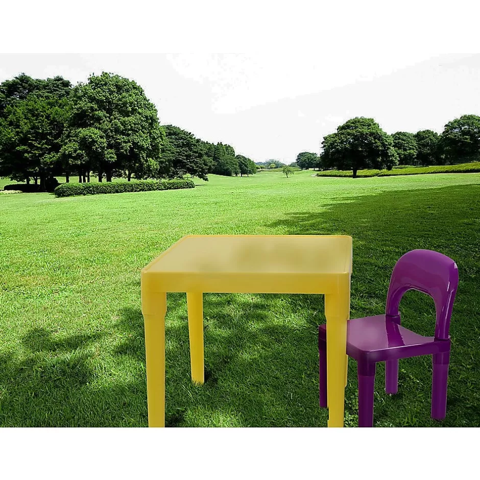 Clearance Baby Direct Kids Table and Chairs Play Set Toddler Child Toy Activity Furniture In-Outdoor