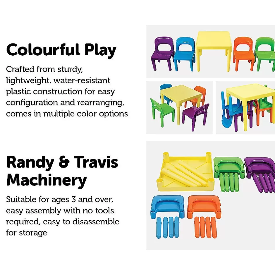Clearance Baby Direct Kids Table and Chairs Play Set Toddler Child Toy Activity Furniture In-Outdoor