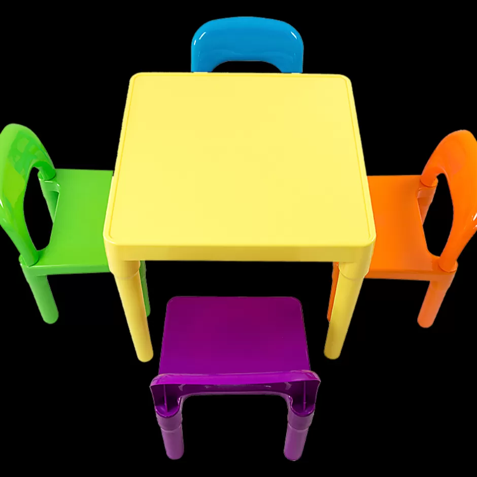 Clearance Baby Direct Kids Table and Chairs Play Set Toddler Child Toy Activity Furniture In-Outdoor