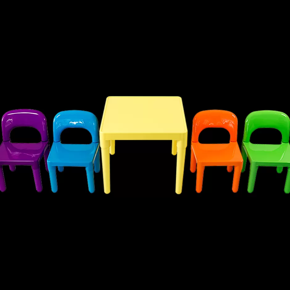 Clearance Baby Direct Kids Table and Chairs Play Set Toddler Child Toy Activity Furniture In-Outdoor