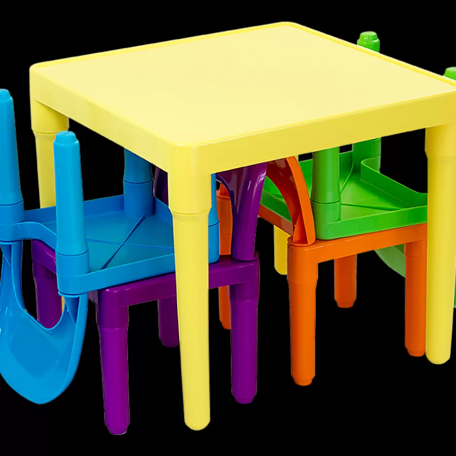 Clearance Baby Direct Kids Table and Chairs Play Set Toddler Child Toy Activity Furniture In-Outdoor