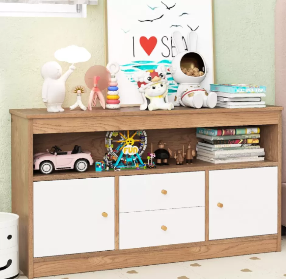 Online Baby Direct Kids Toy Storage Organizer with 2 Drawers and 2 Closed Cabinets