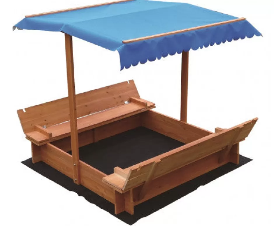 New Baby Direct Kids Wooden Toy Sandpit with Canopy