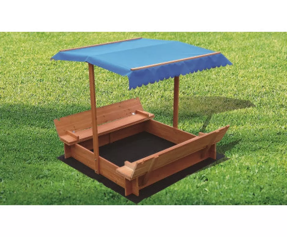 New Baby Direct Kids Wooden Toy Sandpit with Canopy