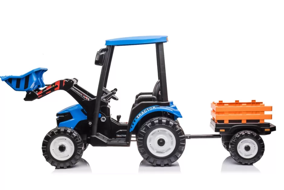 Best Baby Direct Little Riders 24V Kids Ride on Tractor with roof and trailer Farm Play Electric Ride on Car with Remote