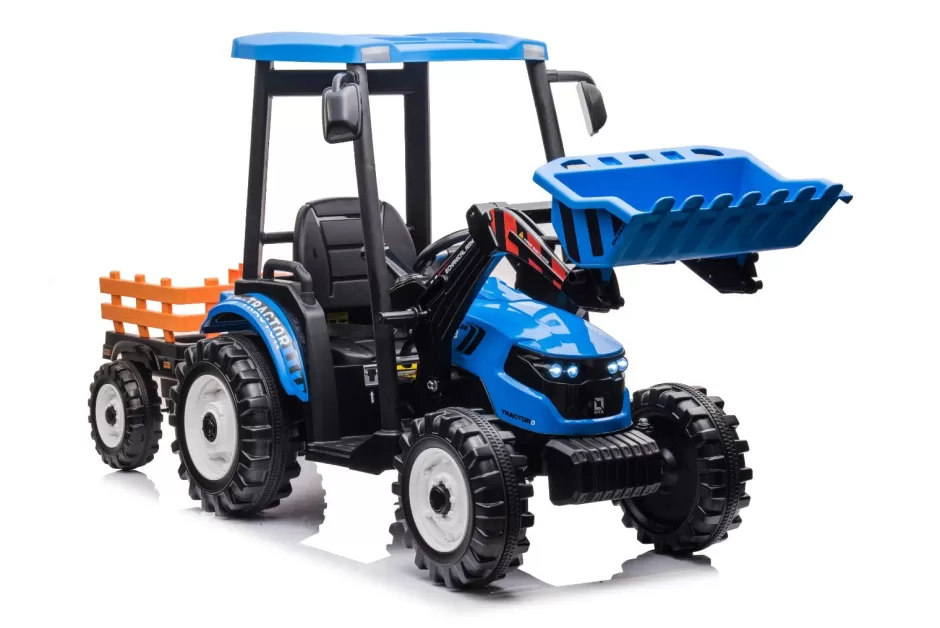 Best Baby Direct Little Riders 24V Kids Ride on Tractor with roof and trailer Farm Play Electric Ride on Car with Remote