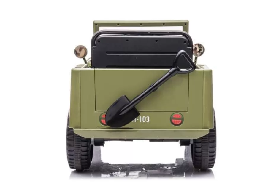 Discount Baby Direct Little Riders 12V Military Jeep Electric Ride On Car For Kids - Green