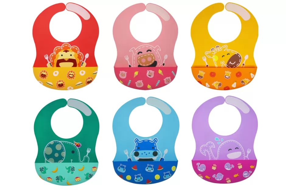 Outlet Baby Direct Marcus & Marcus New Wide Coverage Silicone Bibs