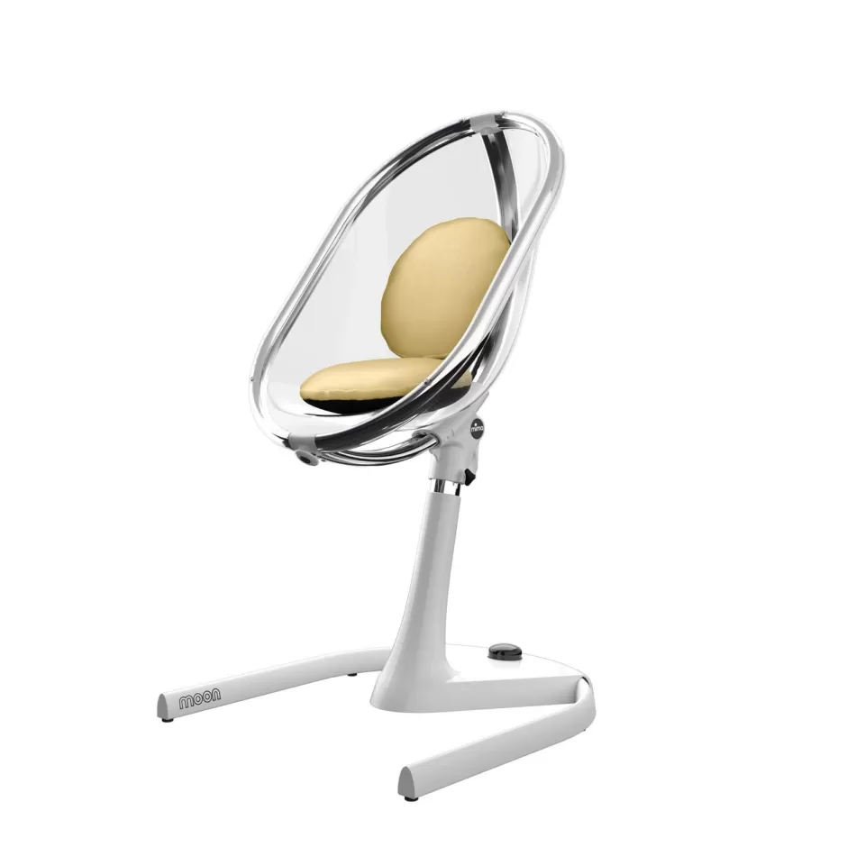 Discount Baby Direct Mima - Moon High Chair - White / Champagne (Incl. Cushion)