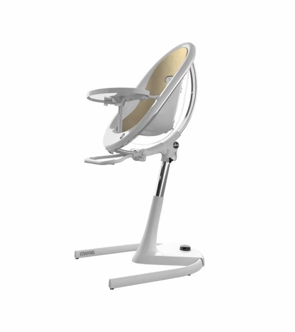 Discount Baby Direct Mima - Moon High Chair - White / Champagne (Incl. Cushion)