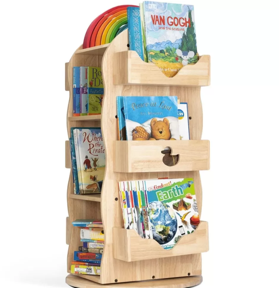 Outlet Baby Direct My duckling BINDI  Revolving Solid Wood Children's Bookcase