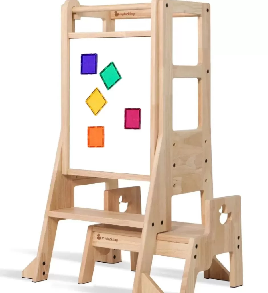 Discount Baby Direct My Duckling JALA Deluxe Solid Wood Adjustable Learning Tower - Duck Stool Handle