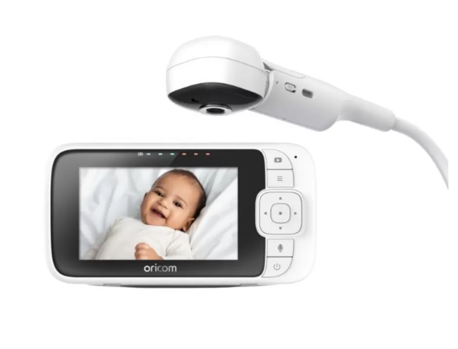 Discount Baby Direct Oricom 5  inch Smart HD Nursery Pal Skyview Baby Monitor with Cot Stand OBH650P