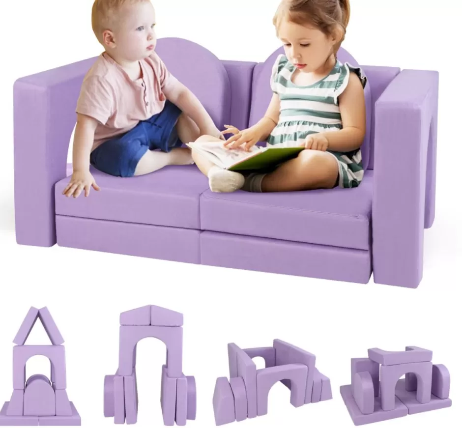 Sale Baby Direct 8-Piece Modular Kids Sofa Play Couch Climb Playset with Covers
