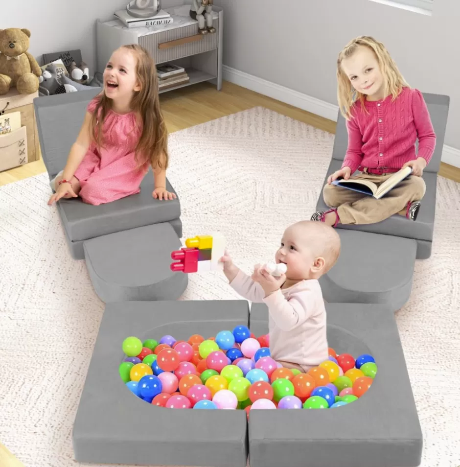 Sale Baby Direct 8-Piece Modular Kids Sofa Play Couch Climb Playset with Covers