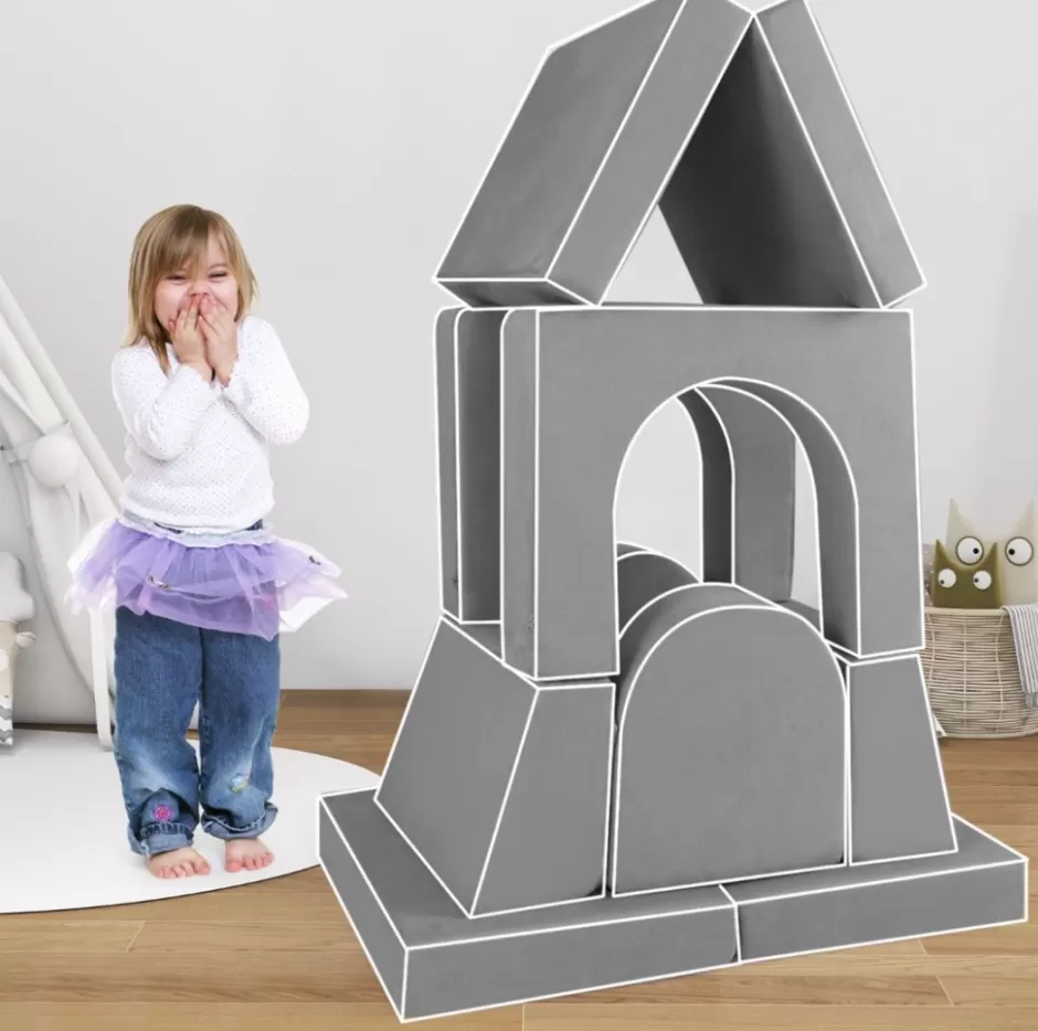 Sale Baby Direct 8-Piece Modular Kids Sofa Play Couch Climb Playset with Covers