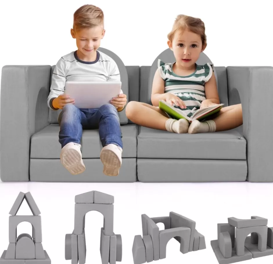 Sale Baby Direct 8-Piece Modular Kids Sofa Play Couch Climb Playset with Covers