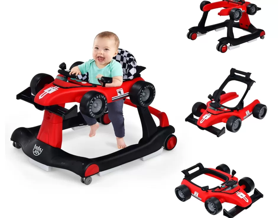Hot Baby Direct Rever Bebe 4 in 1 Car Race Foldable Activity Baby Walker With Music