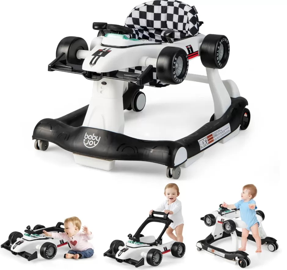 Hot Baby Direct Rever Bebe 4 in 1 Car Race Foldable Activity Baby Walker With Music