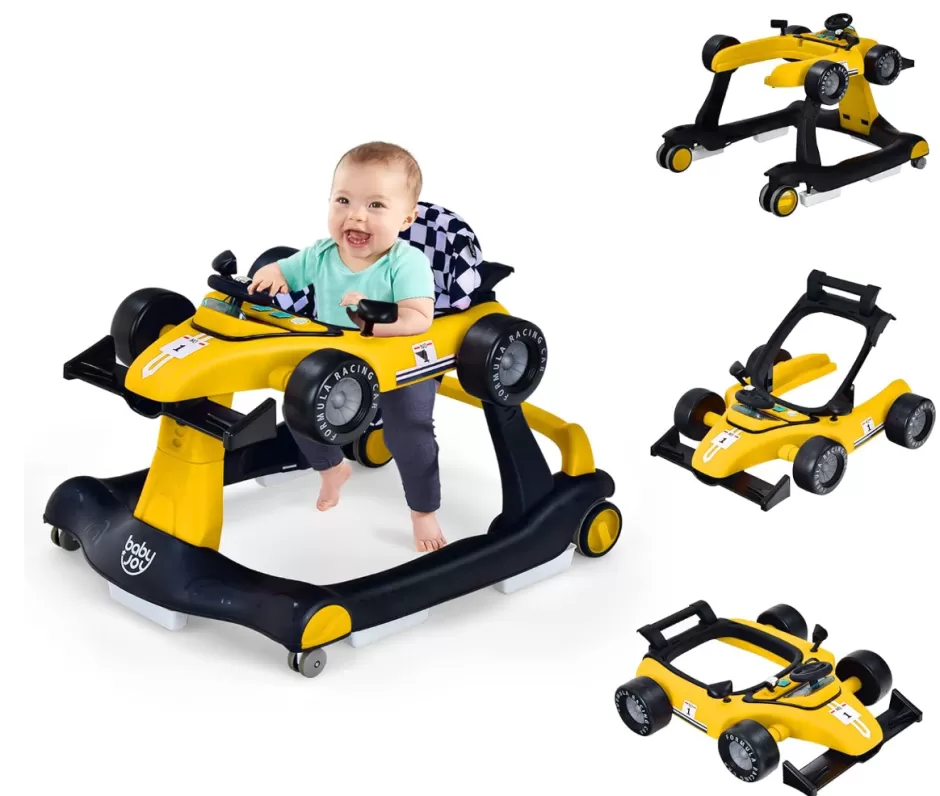 Hot Baby Direct Rever Bebe 4 in 1 Car Race Foldable Activity Baby Walker With Music
