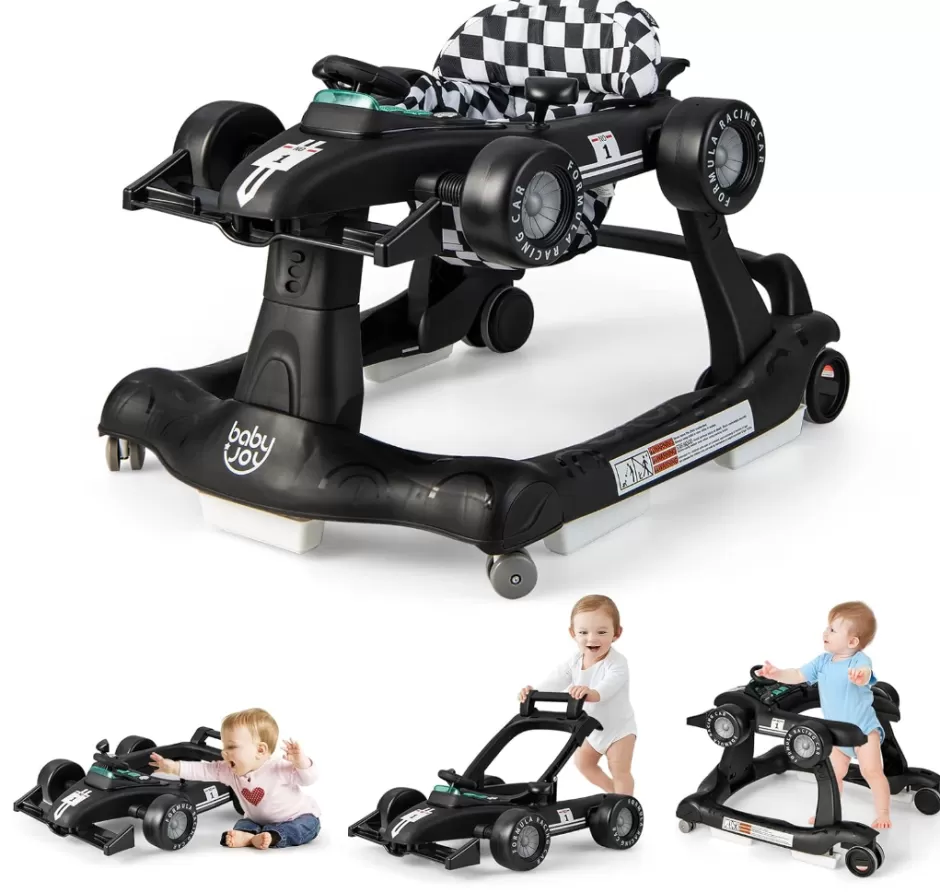 Hot Baby Direct Rever Bebe 4 in 1 Car Race Foldable Activity Baby Walker With Music