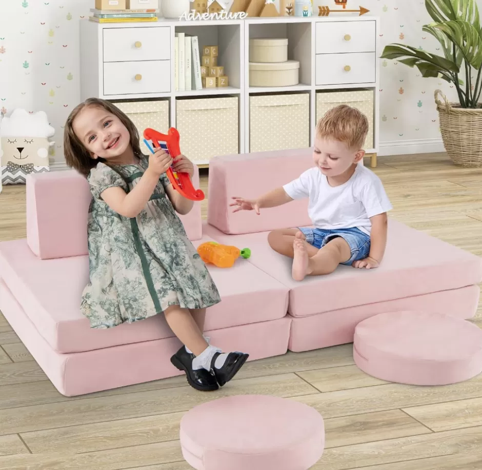 Fashion Baby Direct Rever Bebe 6 PCS Kids Modular Play Sofa Couch