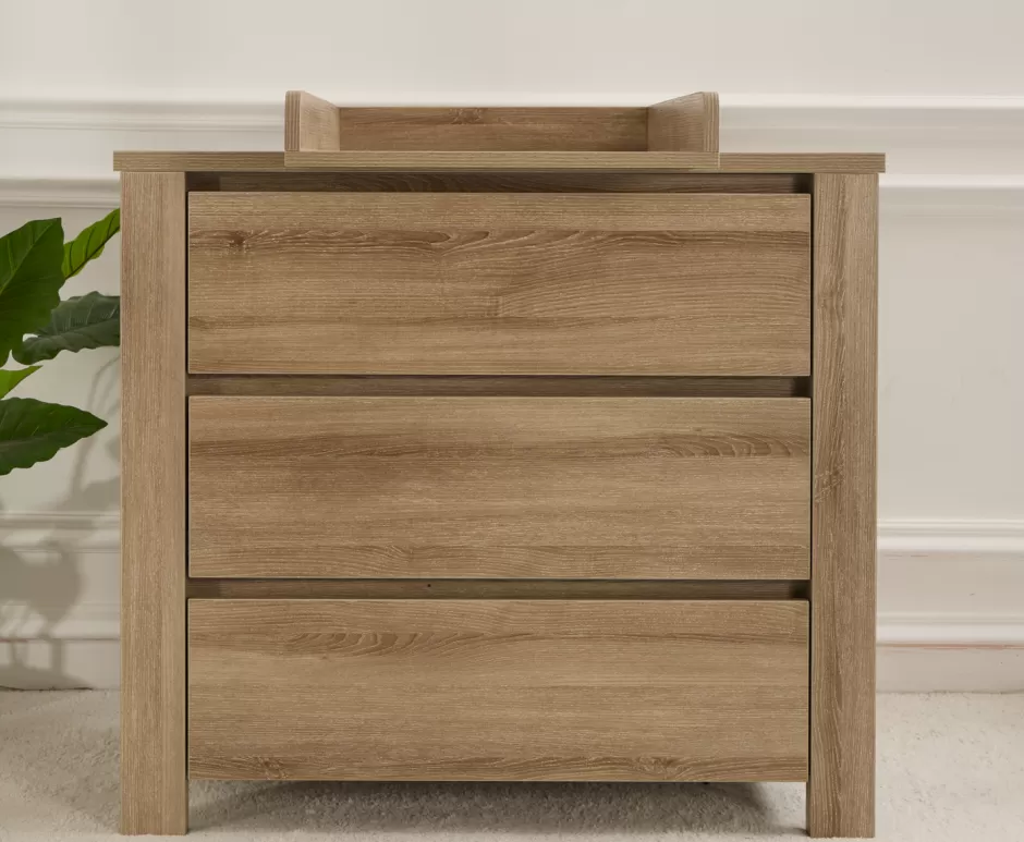 Online Baby Direct Rever Bebe Classic 3 drawer chest with changing tray Ash