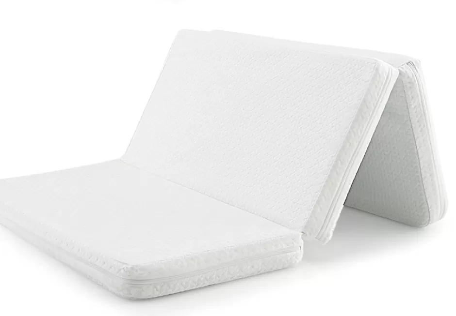 Online Baby Direct Rever Bebe Folding Baby Cot Mattresses, 97 x 68 x 5cm Dual-Sided Foam Crib Mattresses