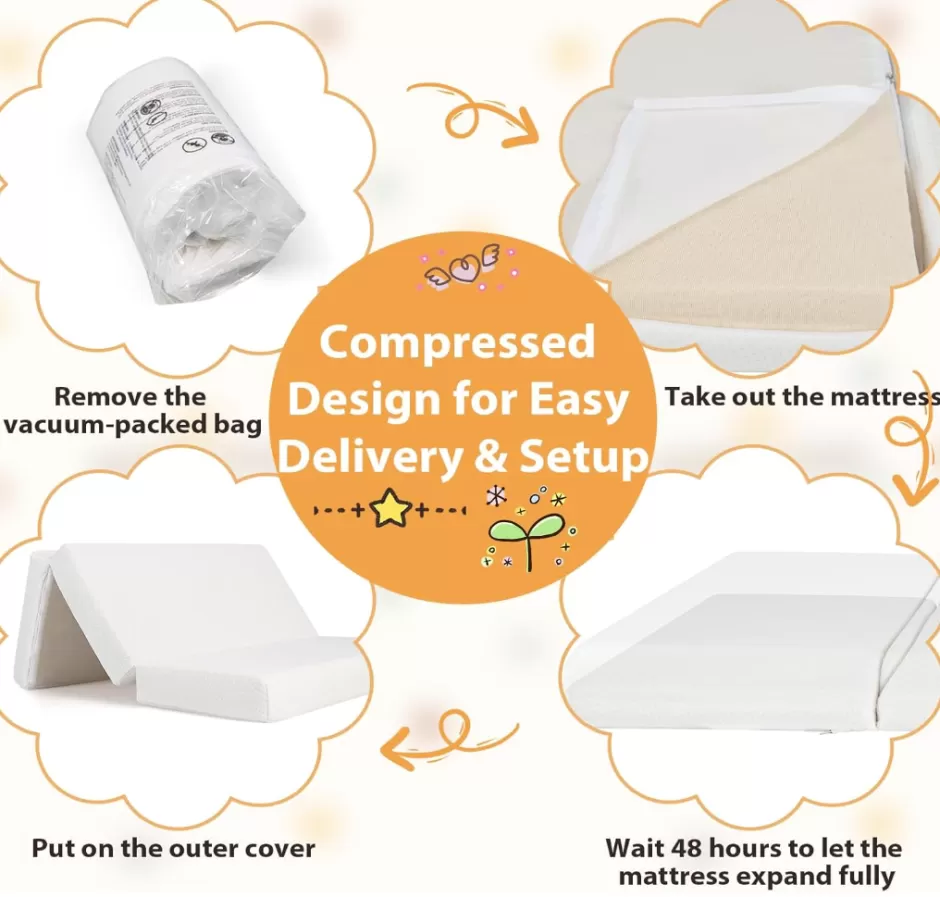 Best Sale Baby Direct Rever Bebe Folding Travel Portacot Mattress (97 x 66 x 8 cm)