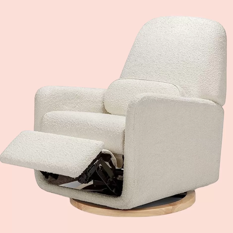 Shop Baby Direct Rever Bebe Harmony Electronic Recliner & Swivel Glider in Vanilla Bouclé