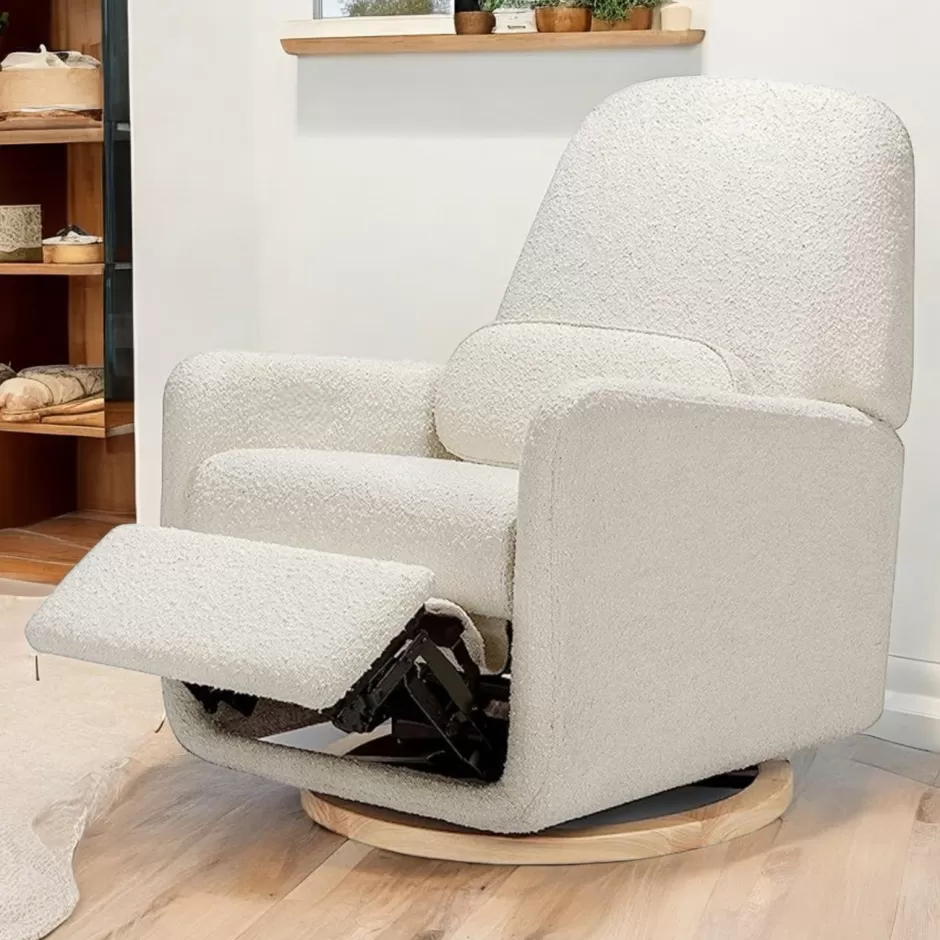 Shop Baby Direct Rever Bebe Harmony Electronic Recliner & Swivel Glider in Vanilla Bouclé