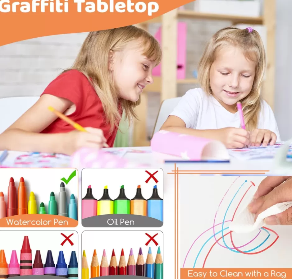 New Baby Direct Rever Bebe Kids Table and 4 Chairs Set, Height Adjustable Toddler Desk