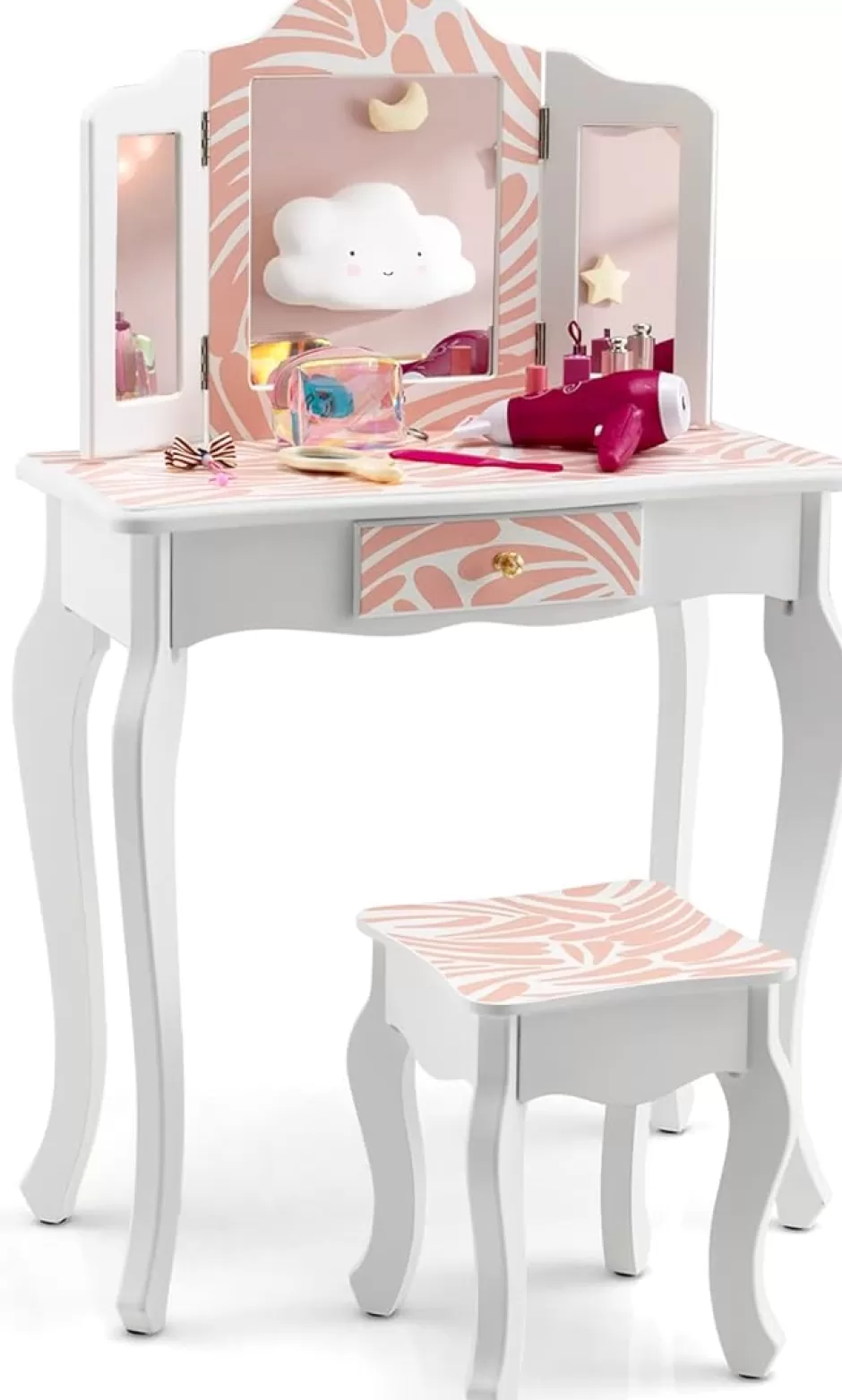 Cheap Baby Direct Rever Bebe Kids Vanity Table & Stool Set