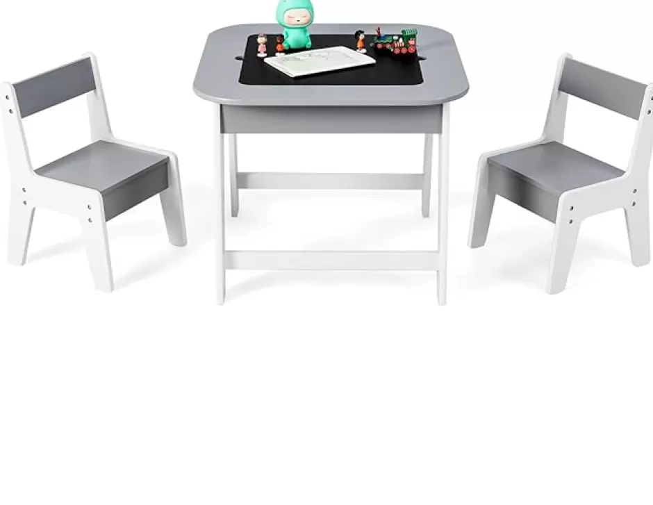 Fashion Baby Direct Rever Bebe Kids Wooden Table & 2 Chair Set