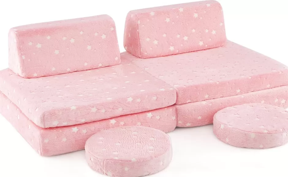 Store Baby Direct Rever Bebe Modular Kids Play Couch Set with Machine-washable Flannel Covers