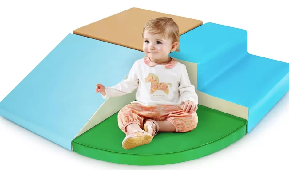 Cheap Baby Direct Rever Bebe 4-Piece Soft Toddler Corner Climbing Sliding Blocks for Babies