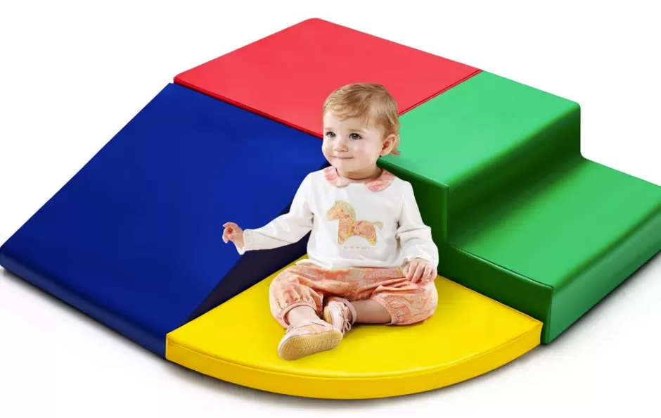 Cheap Baby Direct Rever Bebe 4-Piece Soft Toddler Corner Climbing Sliding Blocks for Babies