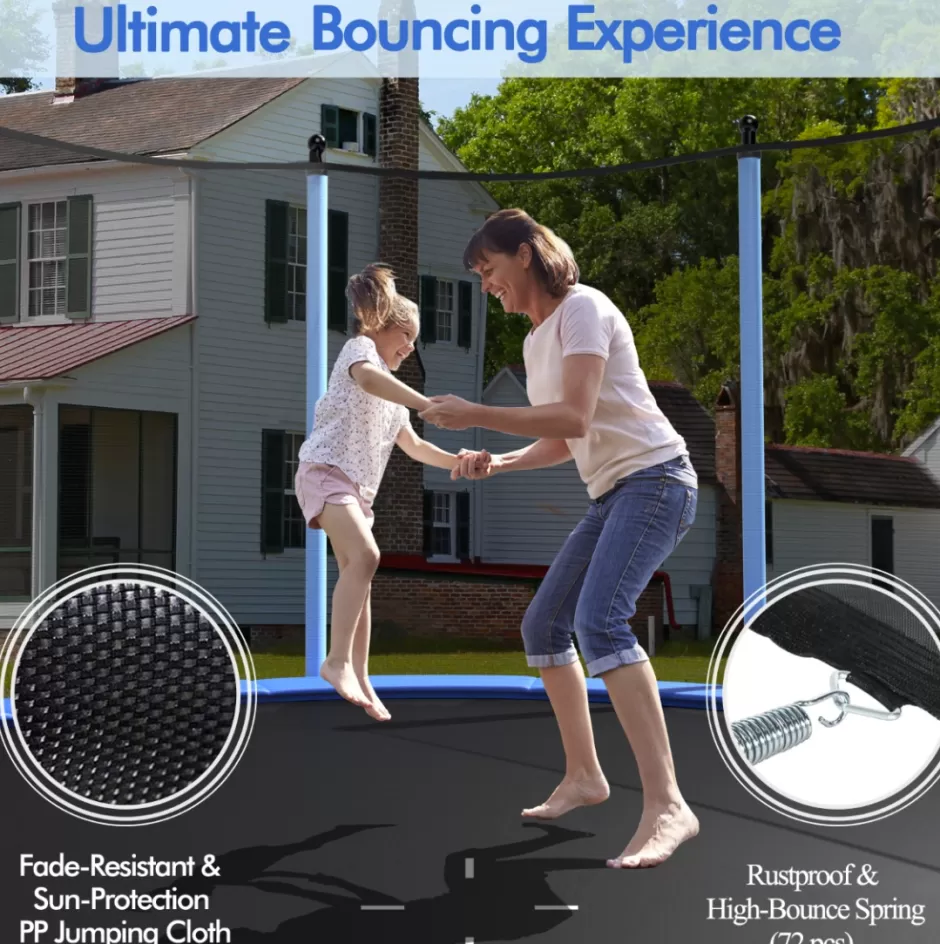 Best Sale Baby Direct Rever Bebe Ultimate Outdoor Trampoline with Safety Netting and Climbing Ladder