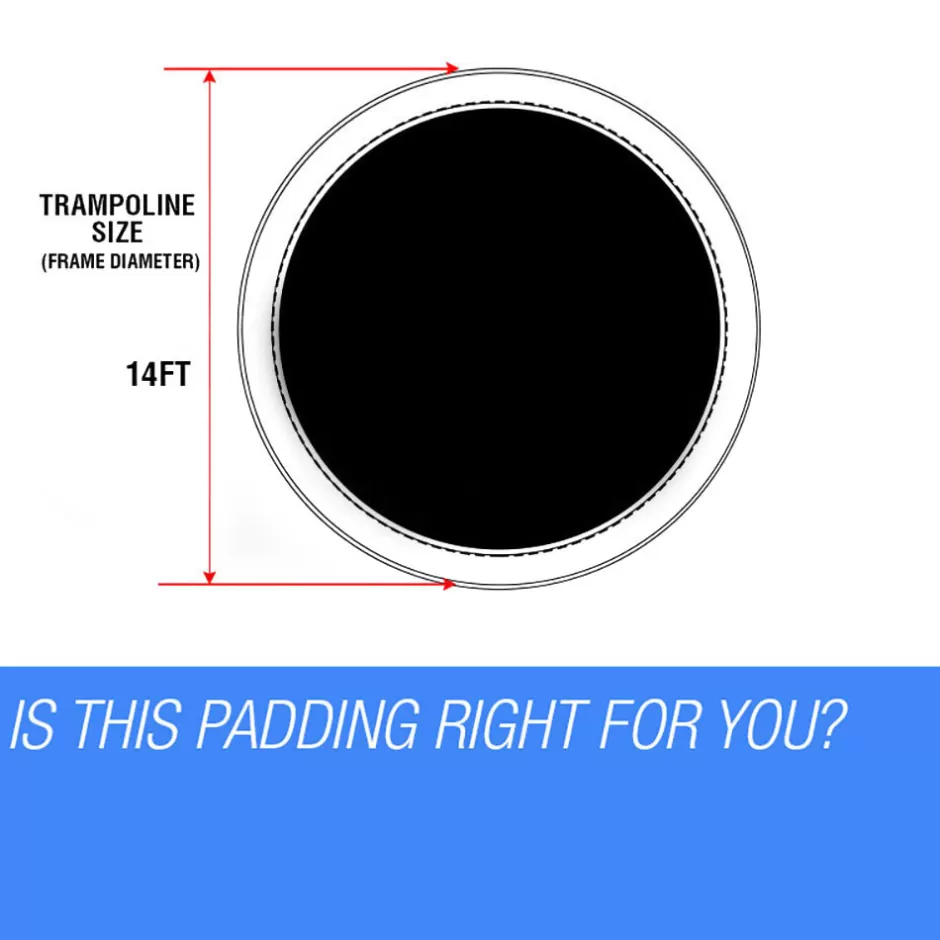 Clearance Baby Direct UP-SHOT 14ft Replacement Trampoline Pad Padding Springs Outdoor Safety Round
