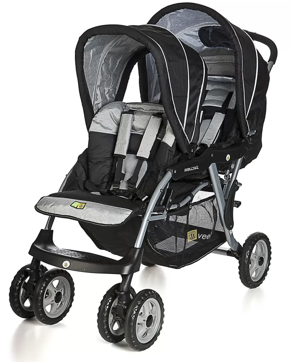 Clearance Baby Direct Veebee Doubletake Tandem Stroller (Silverado)