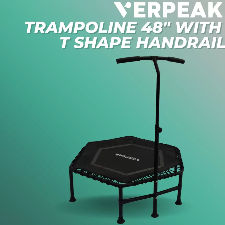 Sale Baby Direct Verpeak Fitness Trampoline 48" with T shape handrail VP-TP-103-JDI